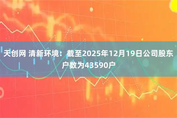 天创网 清新环境：截至2025年12月19日公司股东户数为43590户