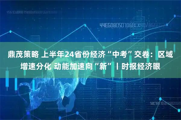 鼎茂策略 上半年24省份经济“中考”交卷：区域增速分化 动能加速向“新”丨时报经济眼